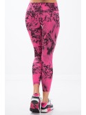 Pink leggings with black patterns H0060 - Online store - Boutique